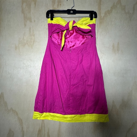 Britt Ryan Strapless Dress Pink And Yellow Size 6 Colorful - Picture 4 of 8
